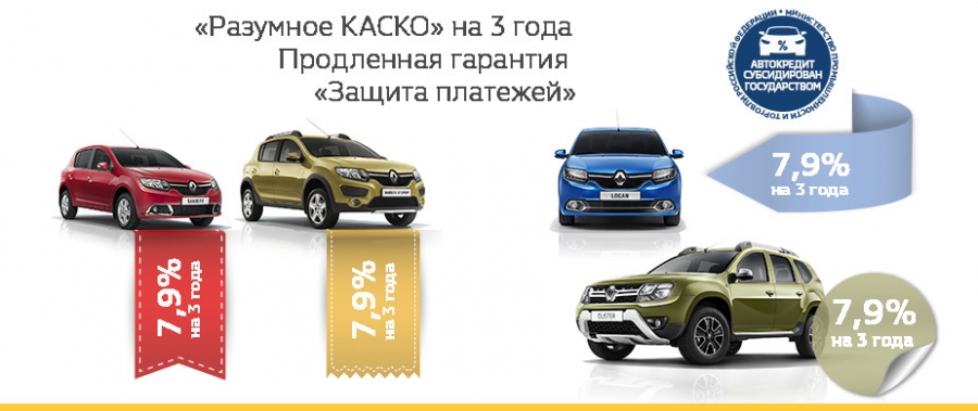 Уникальные кредитные предложения на автомобили Renault!