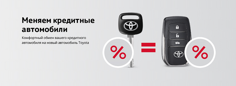 Обменяйте кредитный автомобиль на новый в Тойота Центр Волгоградский