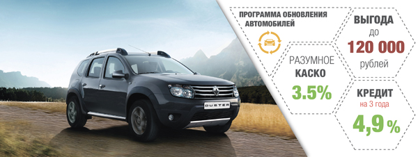 60 автомобилей Renault Duster по невероятно выгодным ценам