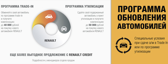 Программа обновления автомобилей в ОВОД Renault